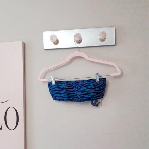 NWT MICHAEL Michael Kors zebra print convertible bandeau bikini top & bottom - Picture 8 of 11